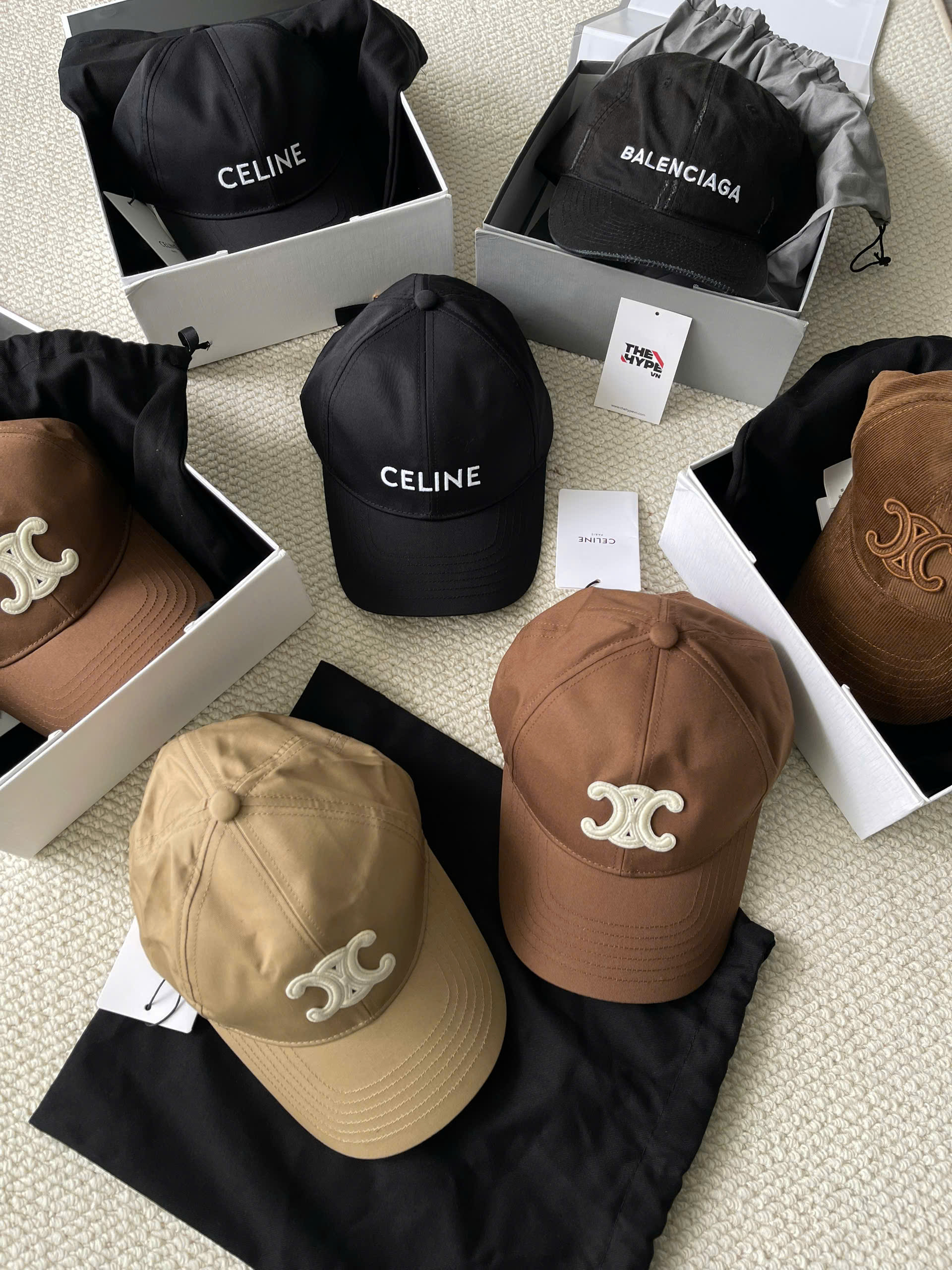 MŨ LƯỠI TRAI CELINE TRIOMPHE BASEBALL (TOFFEE)