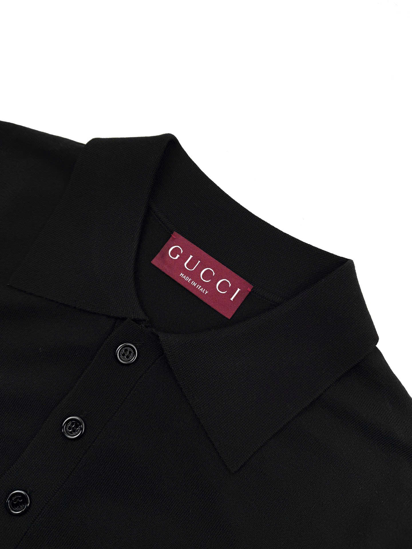 ÁO POLO GUCCI FINE WOOL KNIT (BLACK)