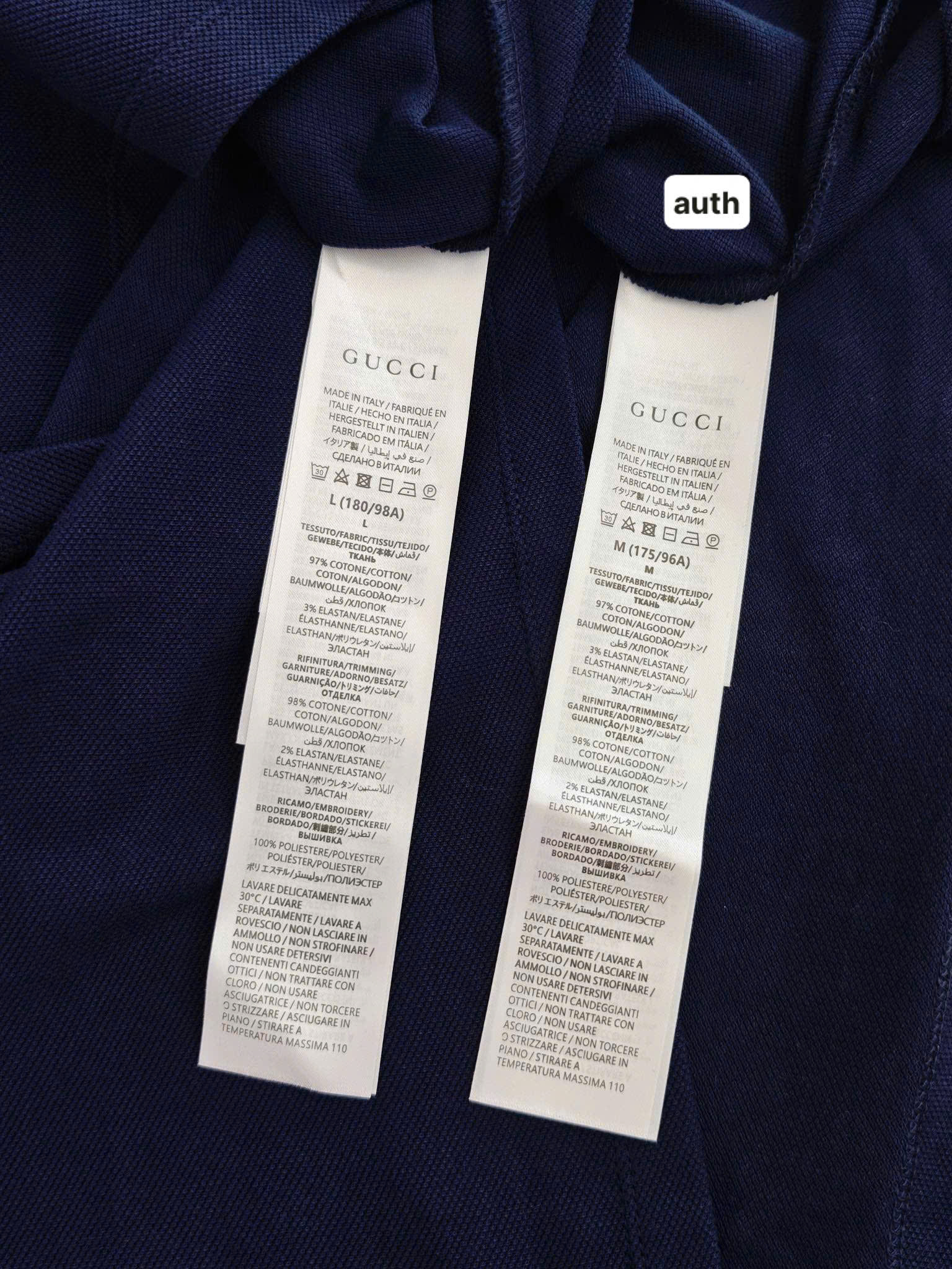 ÁO POLO GUCCI MOTIF (NAVY)