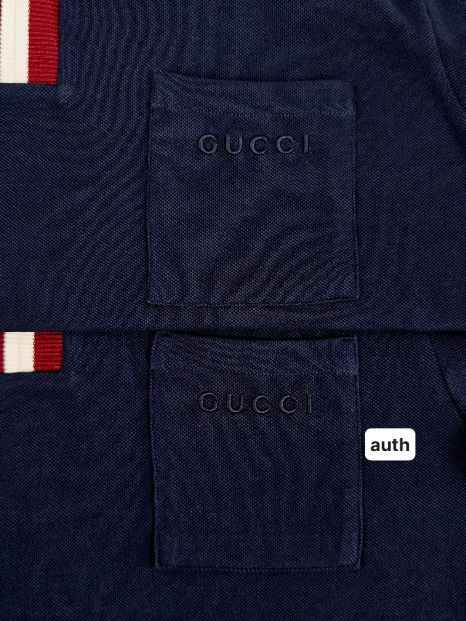 ÁO POLO GUCCI MOTIF (NAVY)