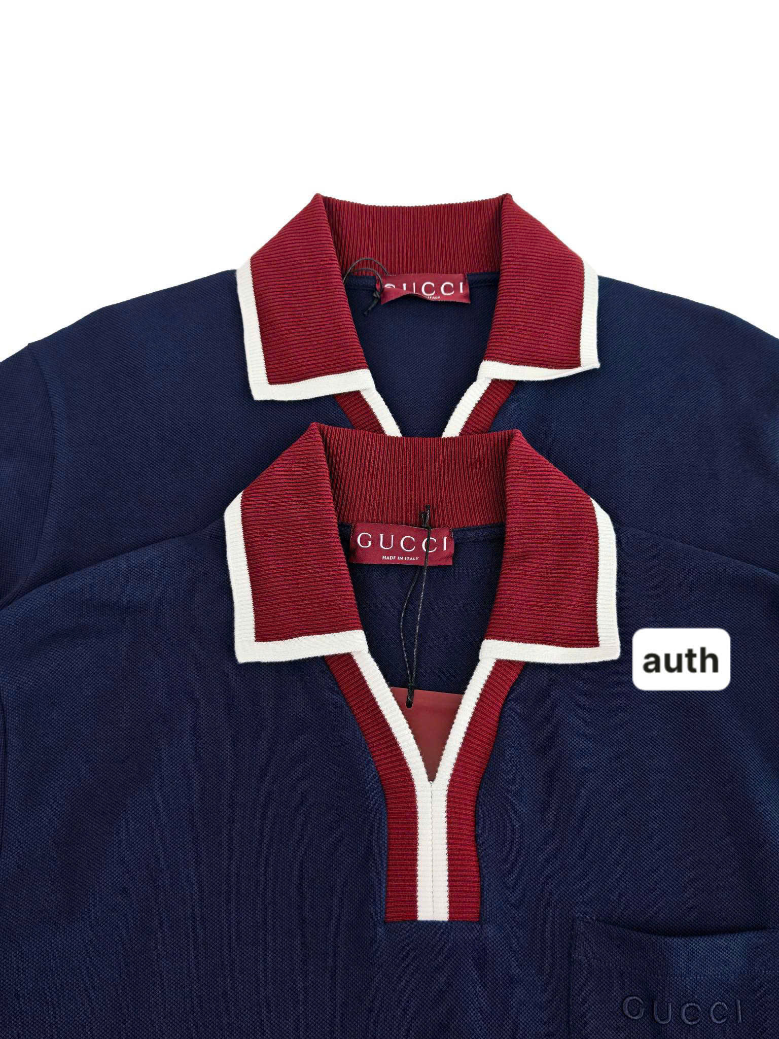 ÁO POLO GUCCI MOTIF (NAVY)