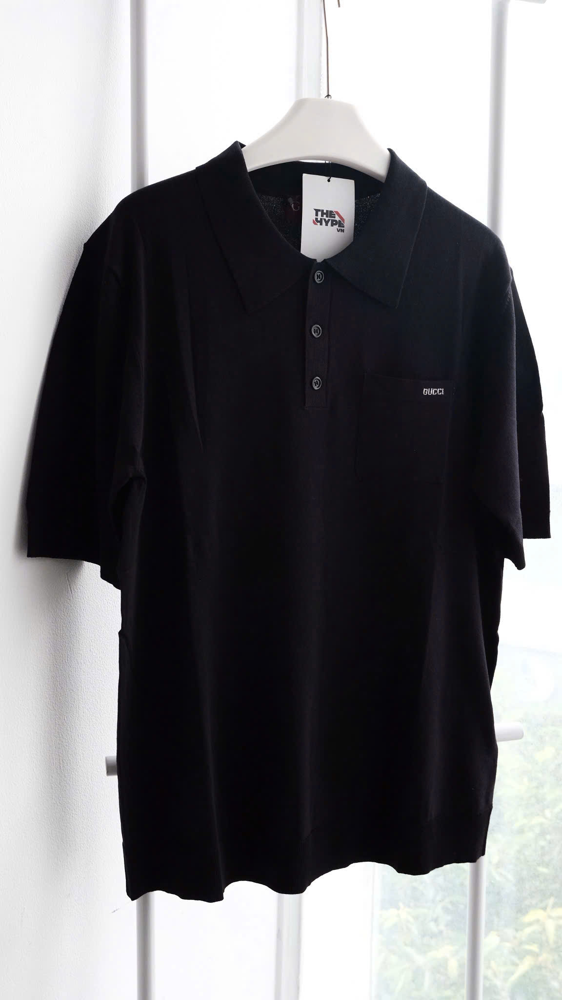 ÁO POLO GUCCI FINE WOOL KNIT (BLACK)