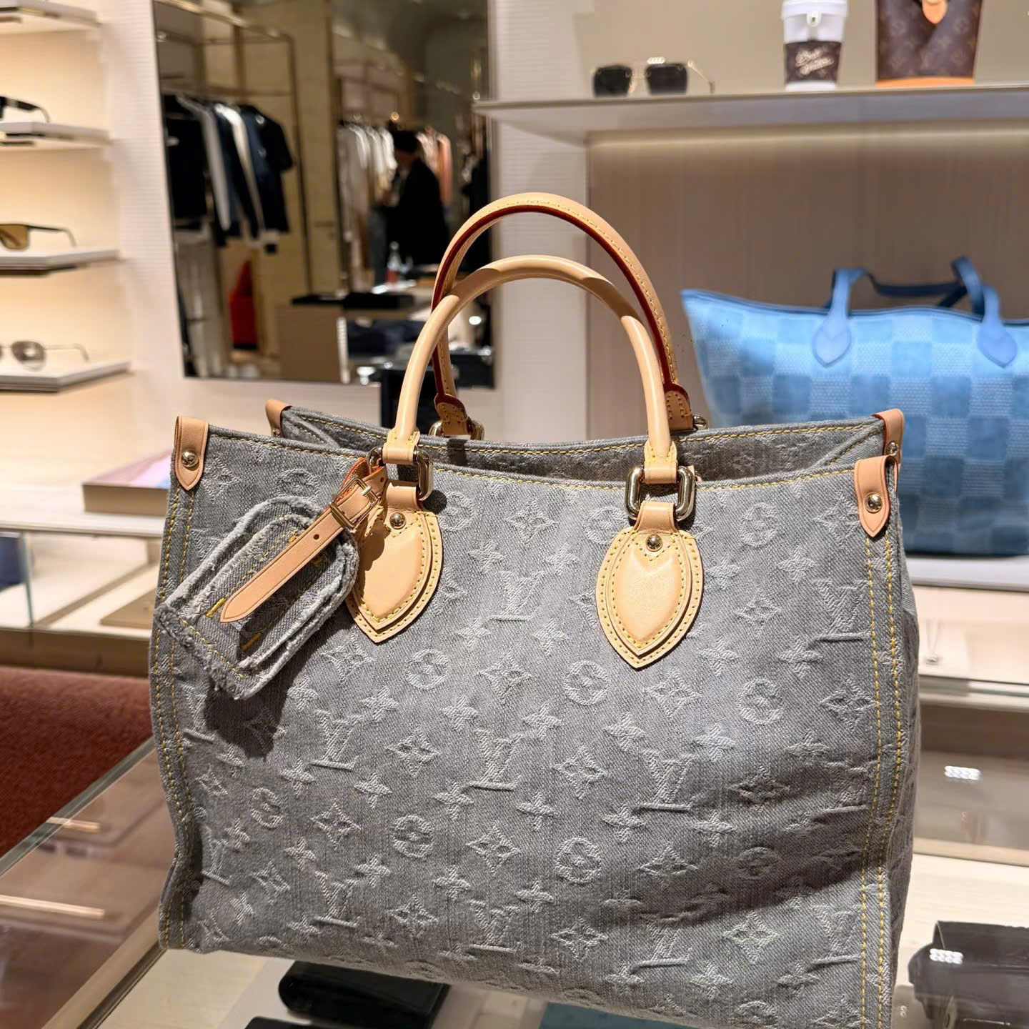 TÚI LOUIS VUITTON ONTHEGO MM DENIM (GREY)