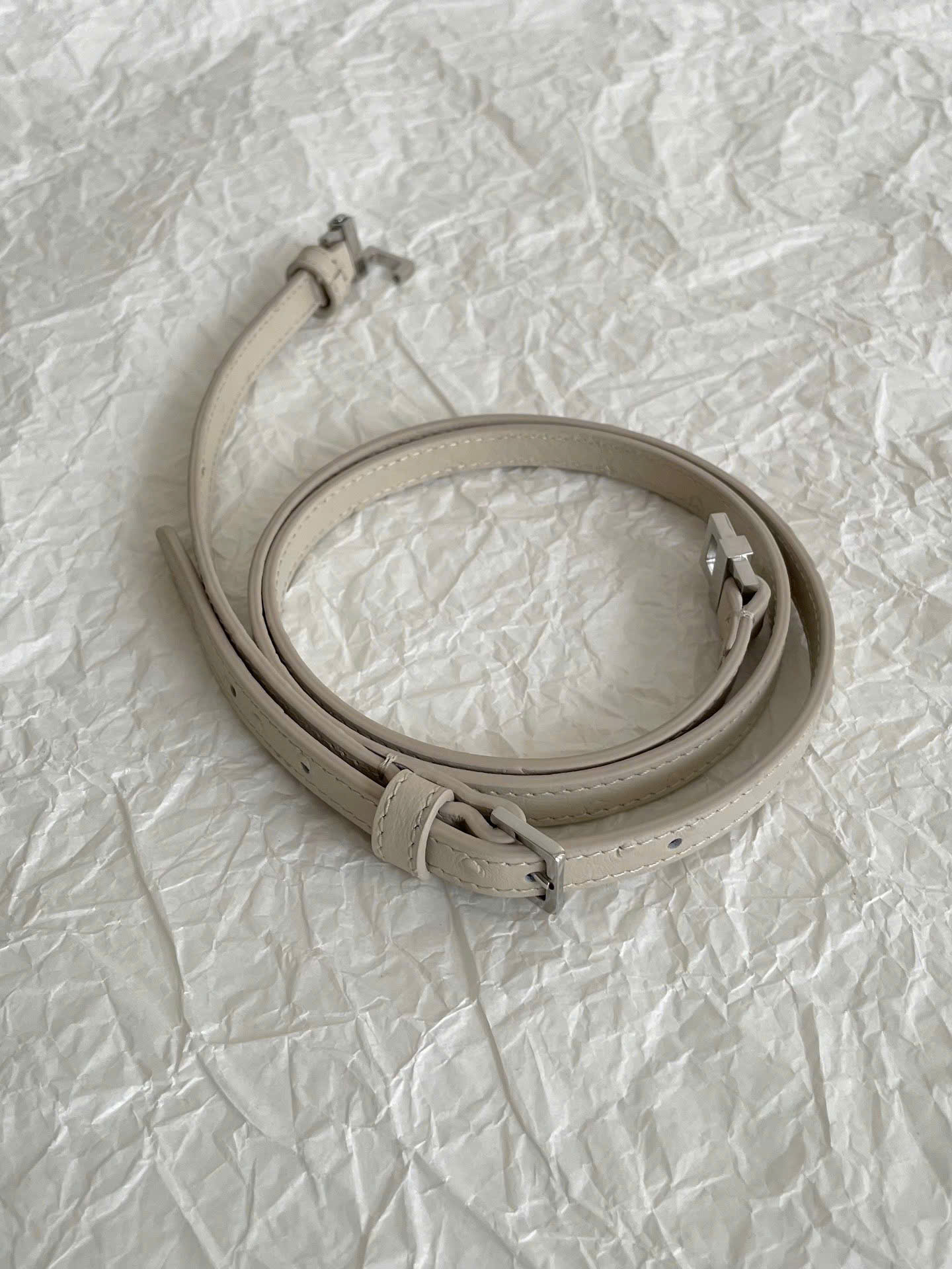 TÚI LORO PIANA EXTRA POCKET L19 OSTRICK LEATHER (Light Travertine)