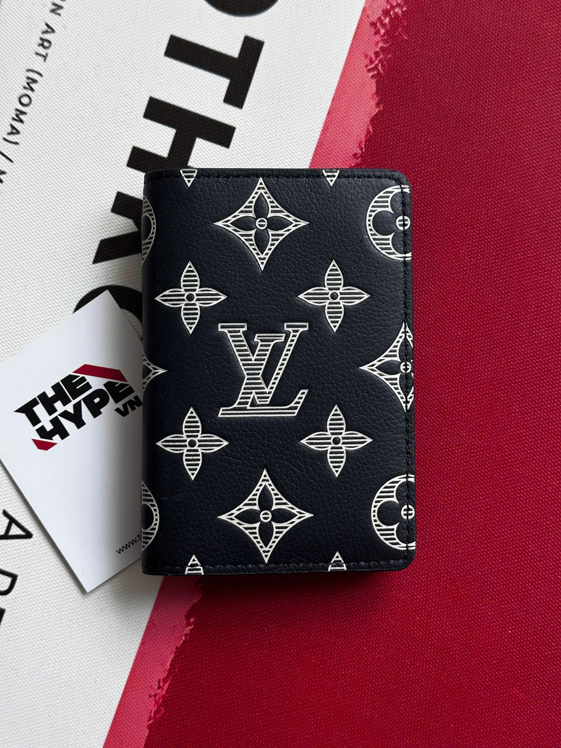 VÍ CARDHOLDER LOUIS VUITION SHADOW MONOGRAM (NAVY BLUE)
