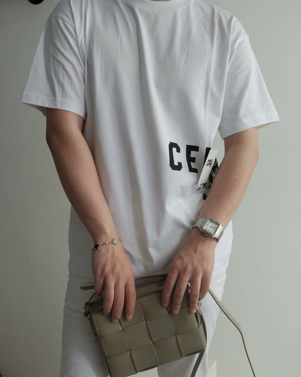 ÁO THUN CELINE  SANS-SERIF LOGO COTTON (WHITE)