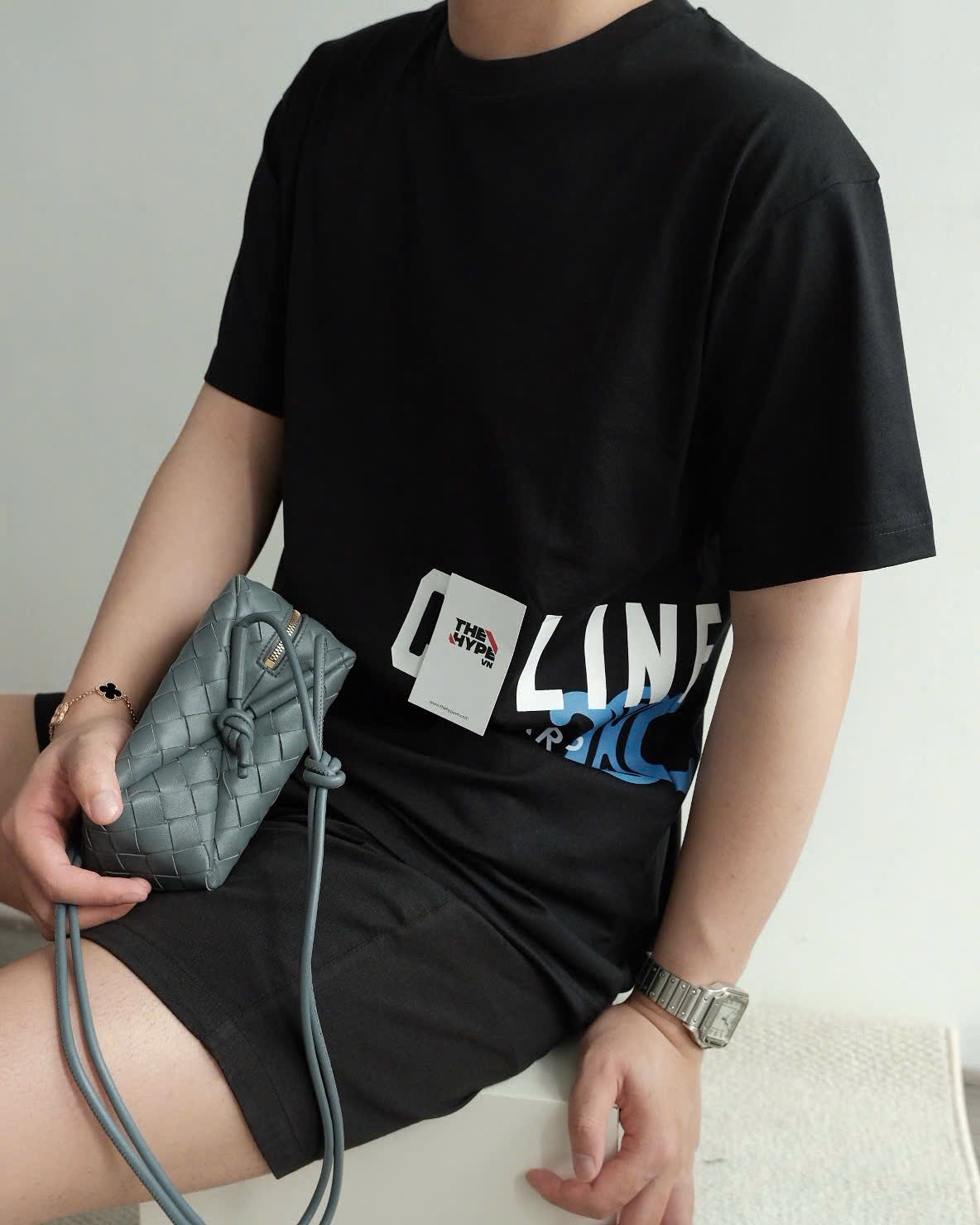 ÁO THUN CELINE  SANS-SERIF LOGO COTTON (BLACK)