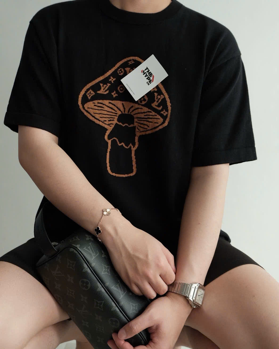 ÁO THUN LOUIS VUITTON MUSHROOM (BLACK)