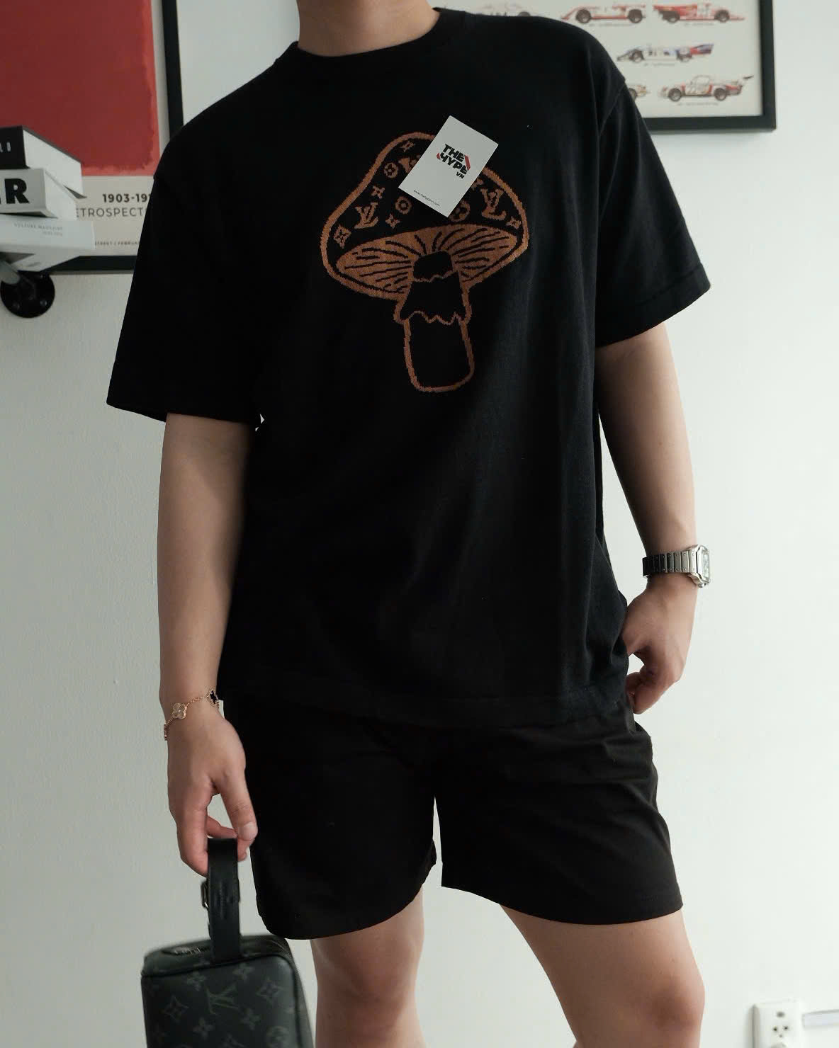 ÁO THUN LOUIS VUITTON MUSHROOM (BLACK)