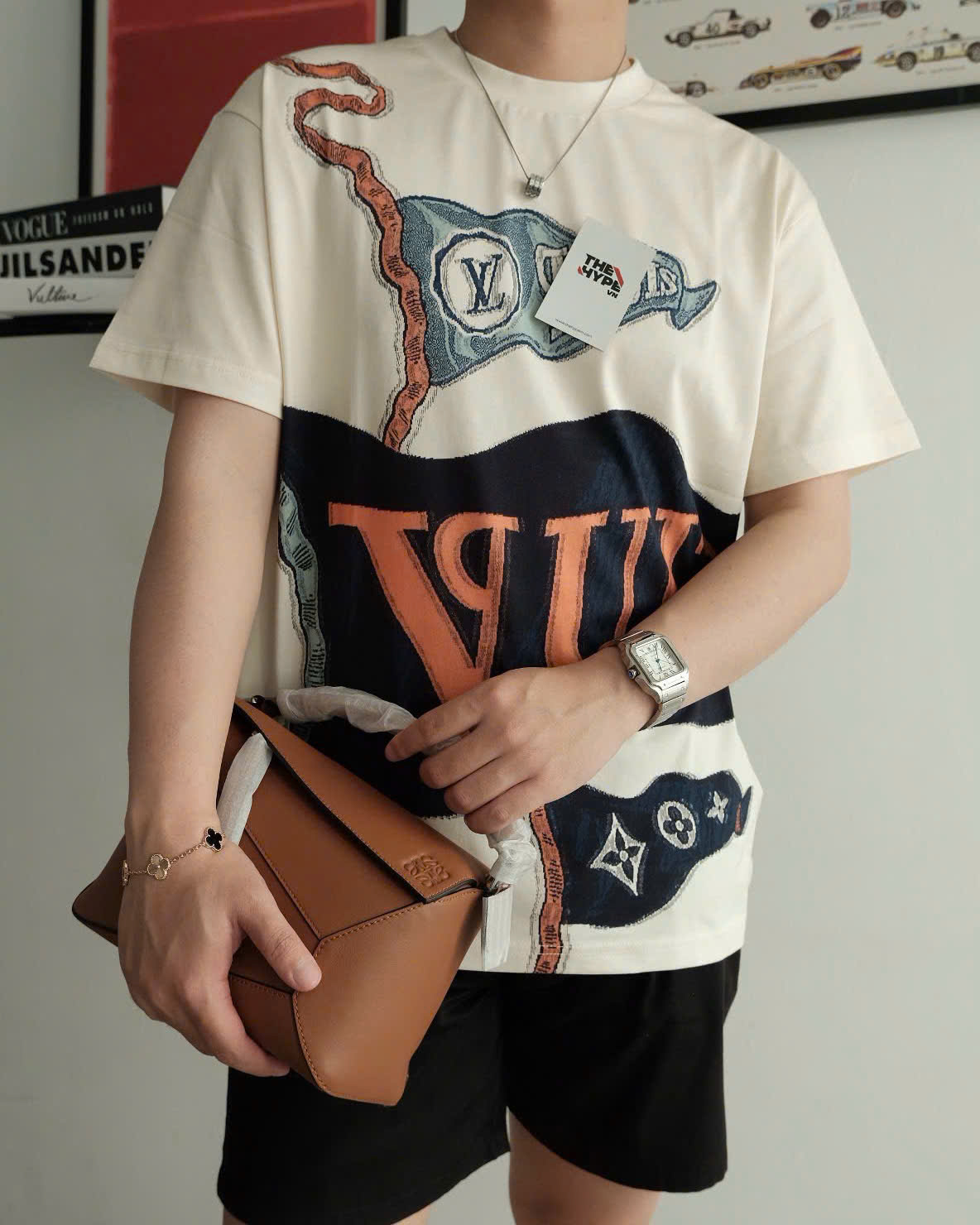 ÁO THUN LOUIS VUITTON GRAPHIC INTARSIA (BIEGE)