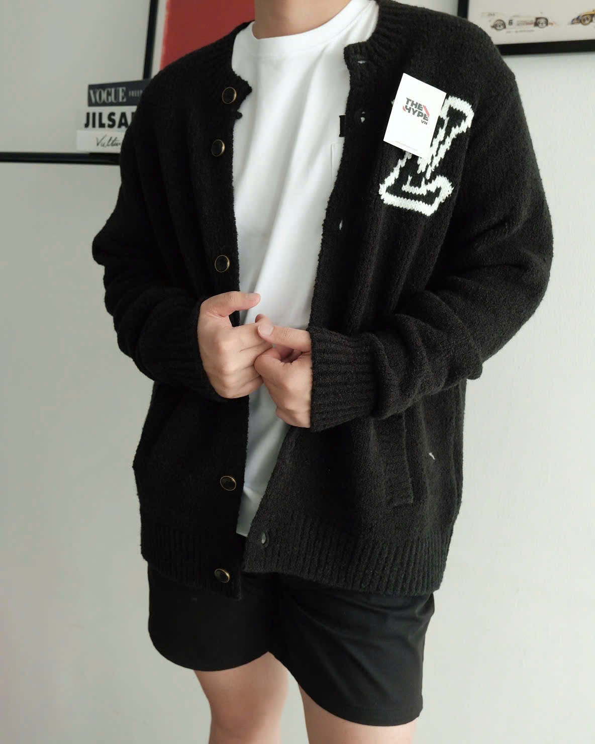 ÁO CARDIGAN LOUIS VUITTON CHUNKY INTARSIA (BLACK)