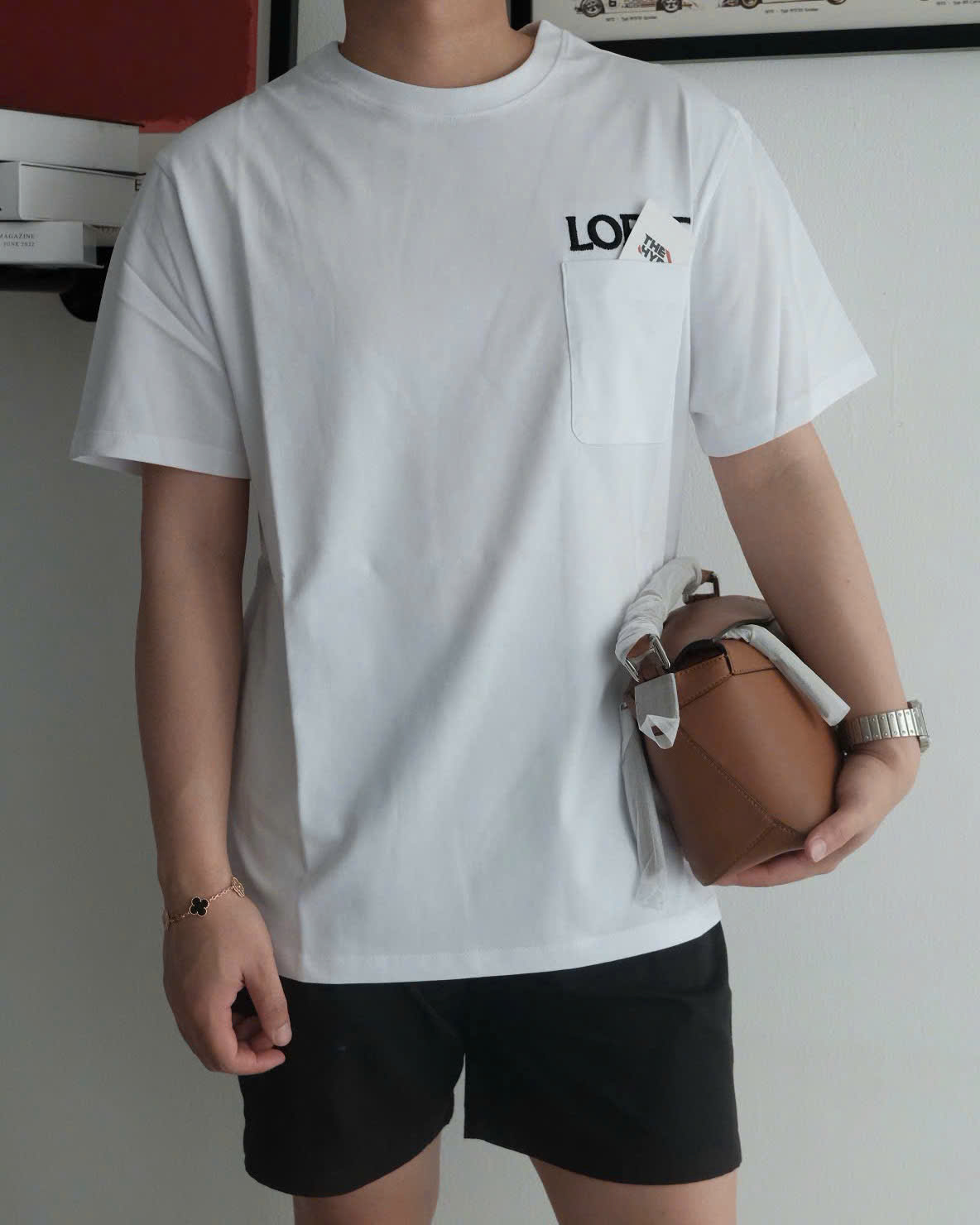 ÁO THUN LOEWE POCKET COTTON (WHITE)