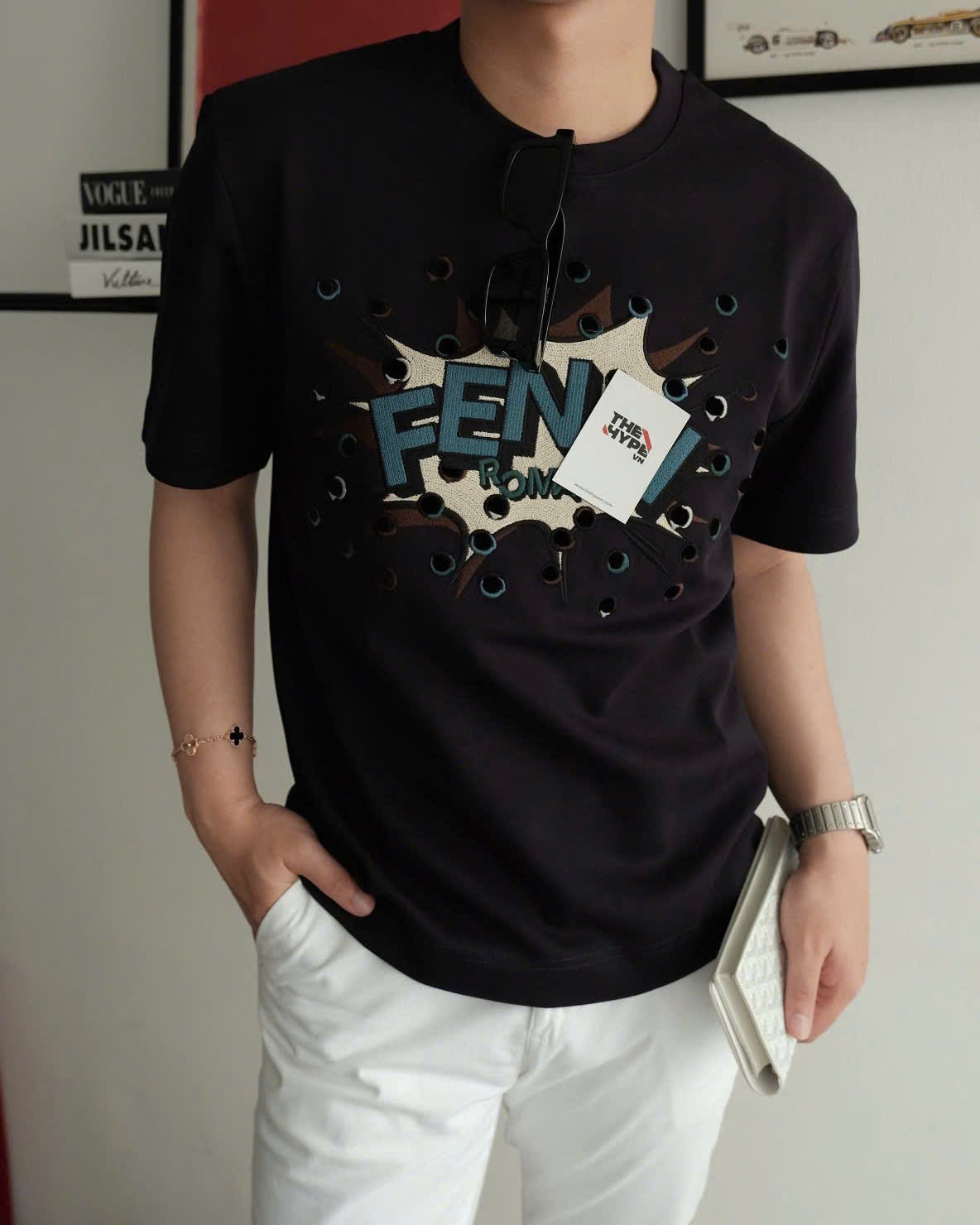 ÁO THUN FENDI DARK BLUE