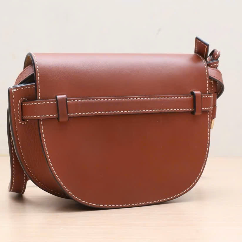 TÚI LOEWE BROWN LEATHER MINI GATE