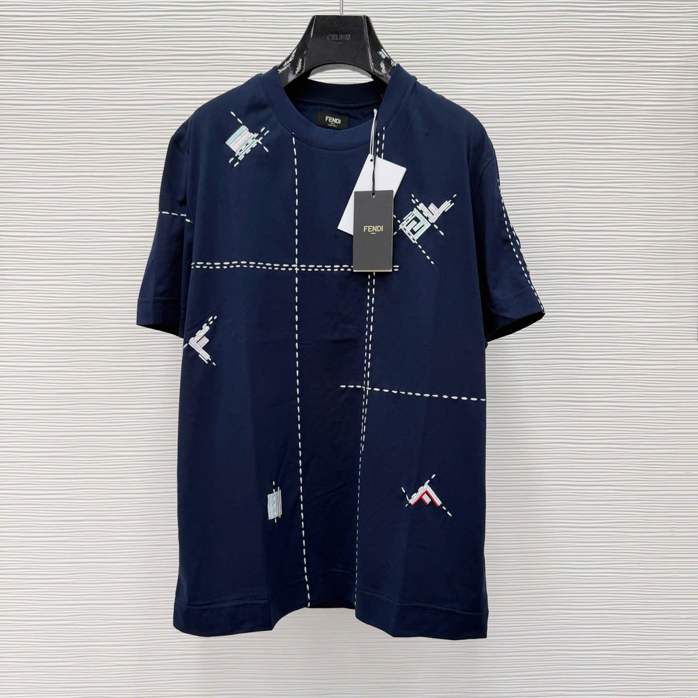 ÁO THUN FENDI CHECK (DARK BLUE)