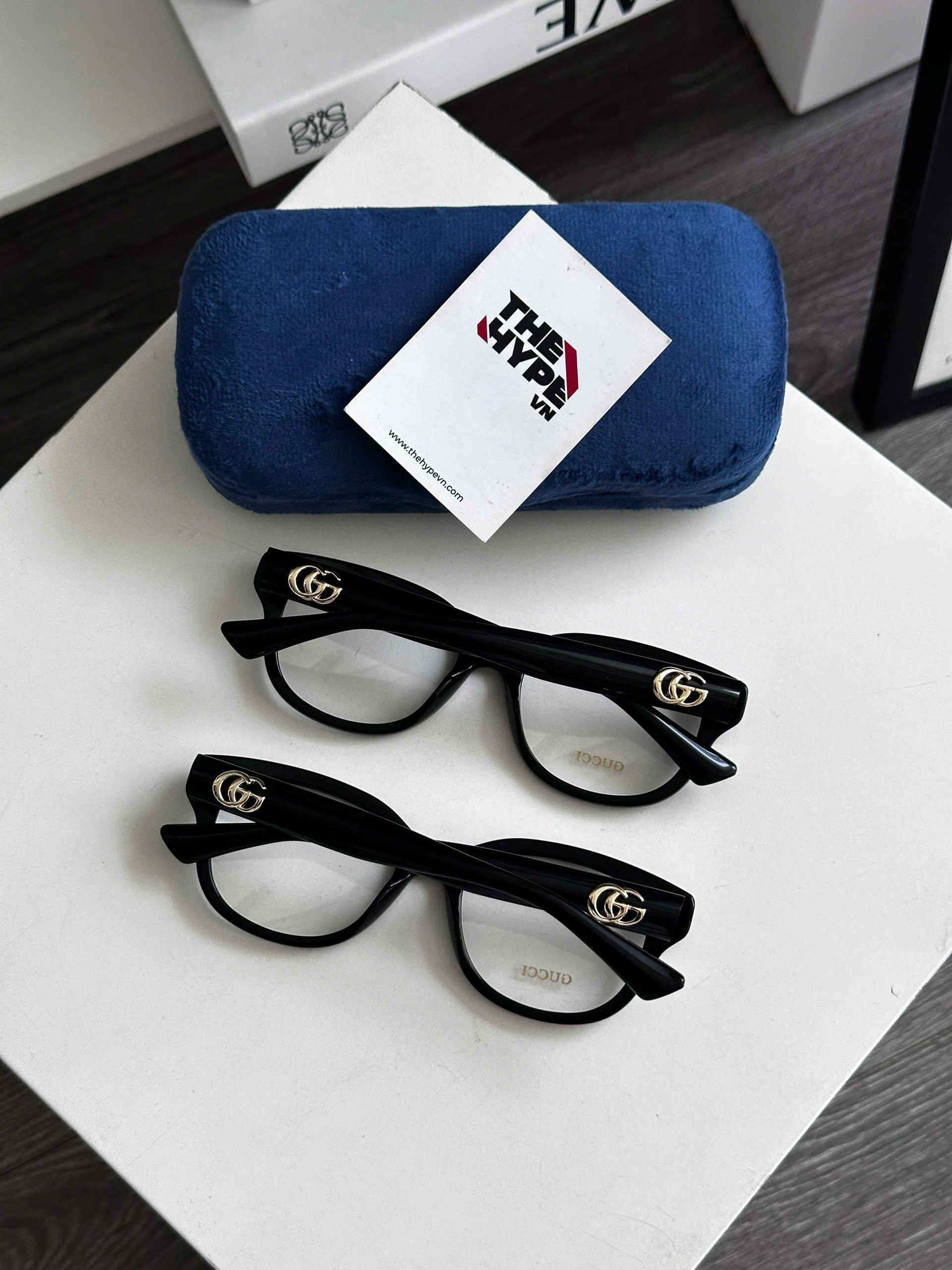 KÍNH GUCCI RACTANGULAR OPTICAL FRAME (BLACK)