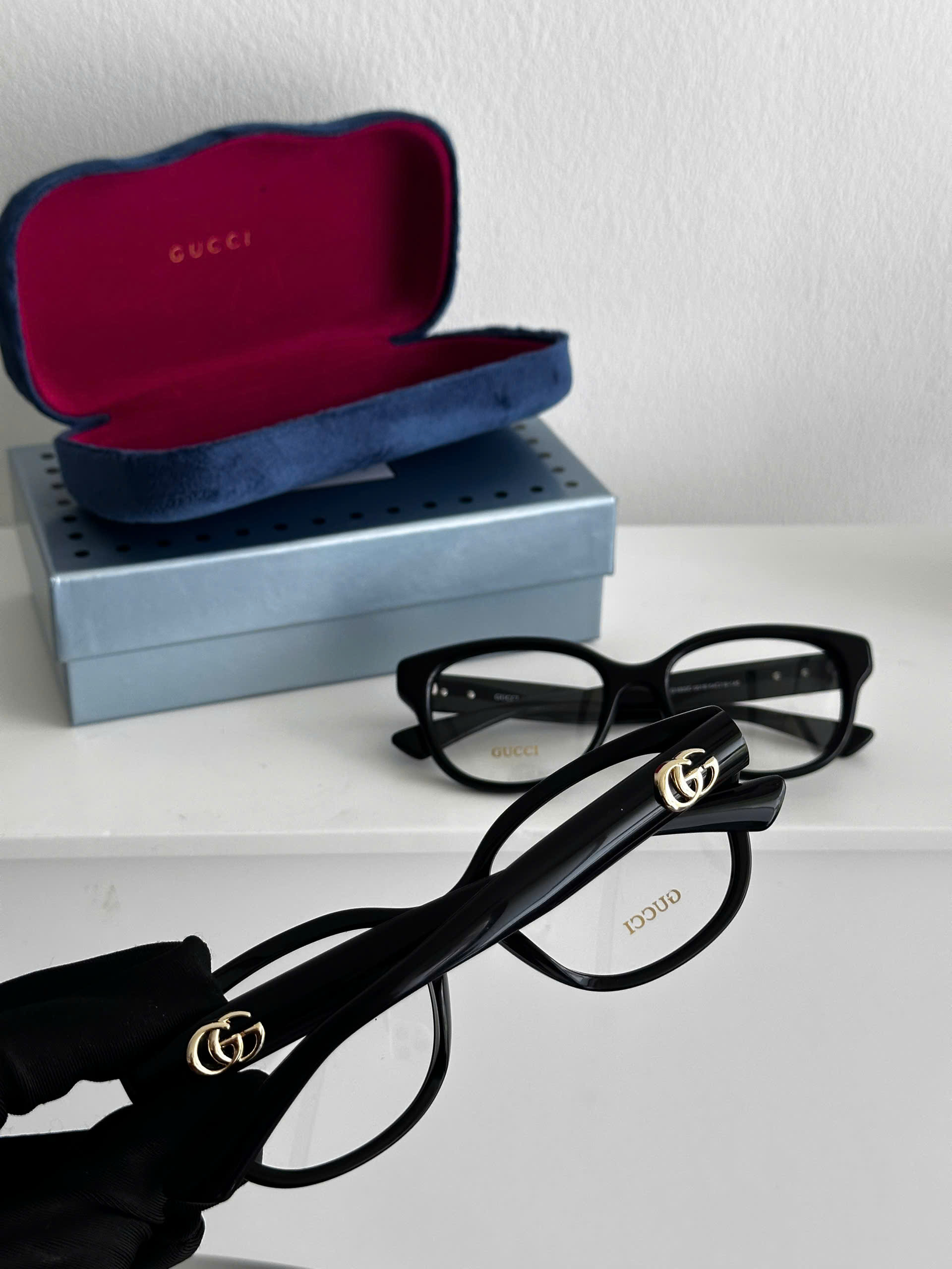 KÍNH GUCCI RACTANGULAR OPTICAL FRAME (BLACK)