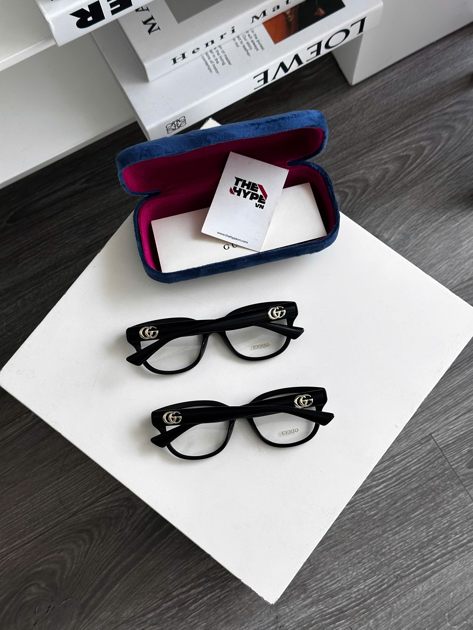 KÍNH GUCCI RACTANGULAR OPTICAL FRAME (BLACK)