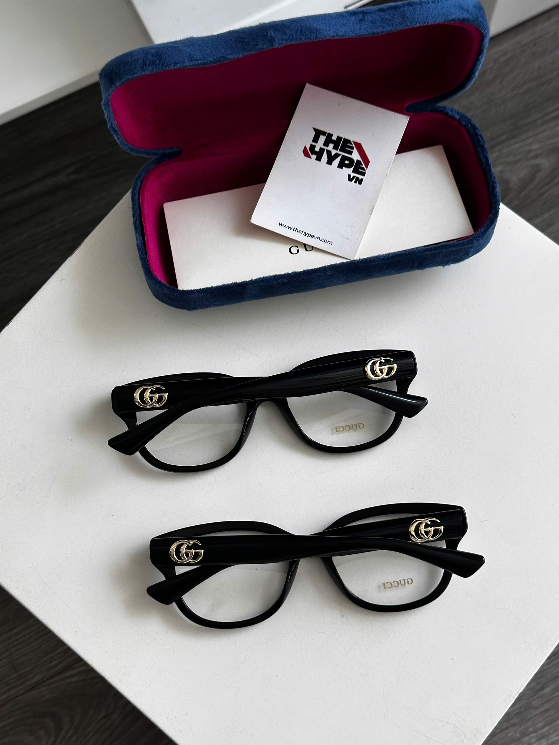 KÍNH GUCCI RACTANGULAR OPTICAL FRAME (BLACK)