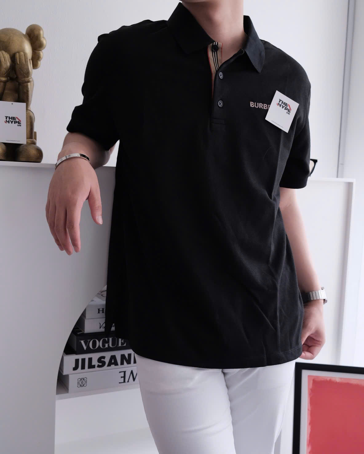 ÁO POLO BURBERRY BBR HALTFORD (BLACK)