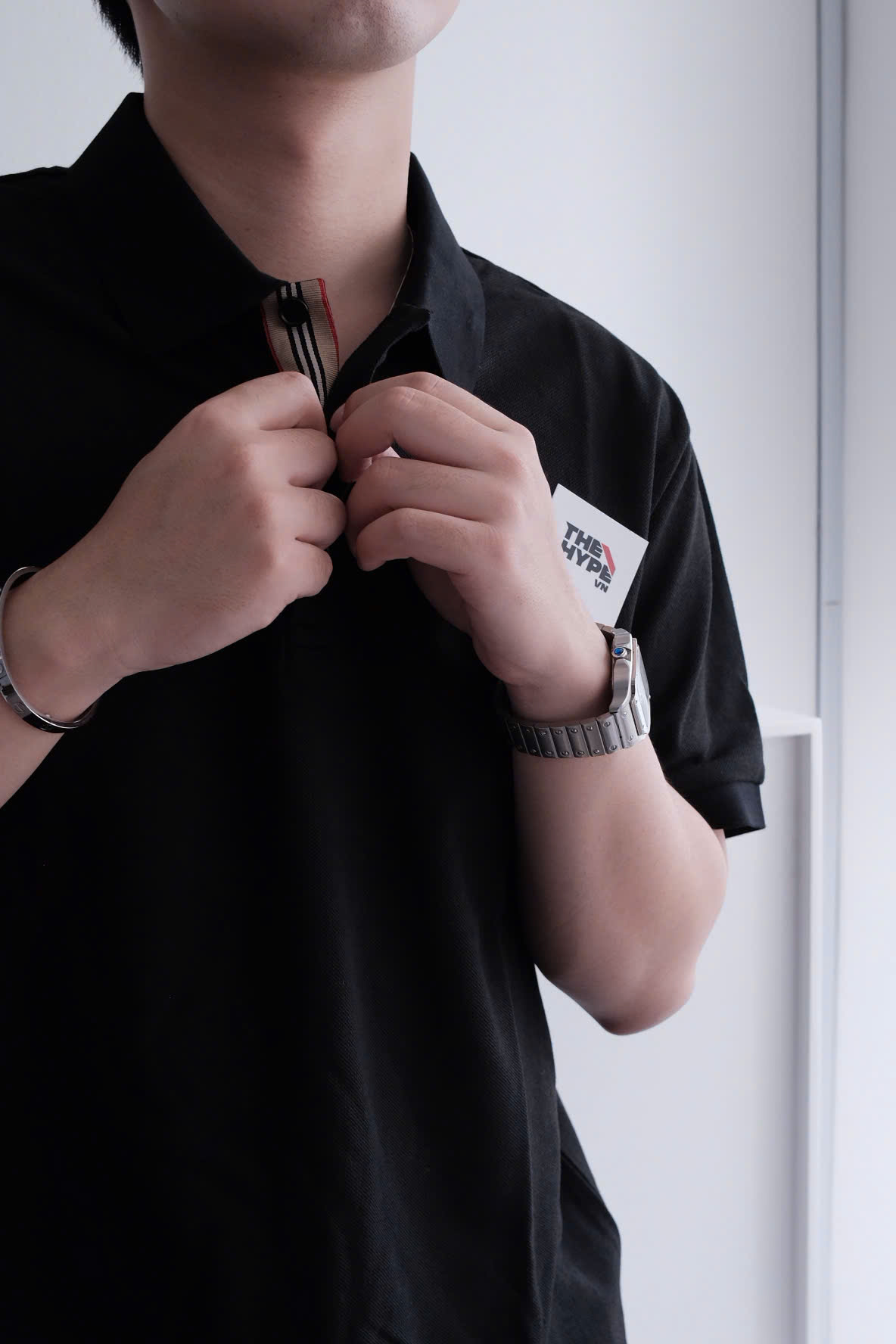 ÁO POLO BURBERRY BBR HALTFORD (BLACK)