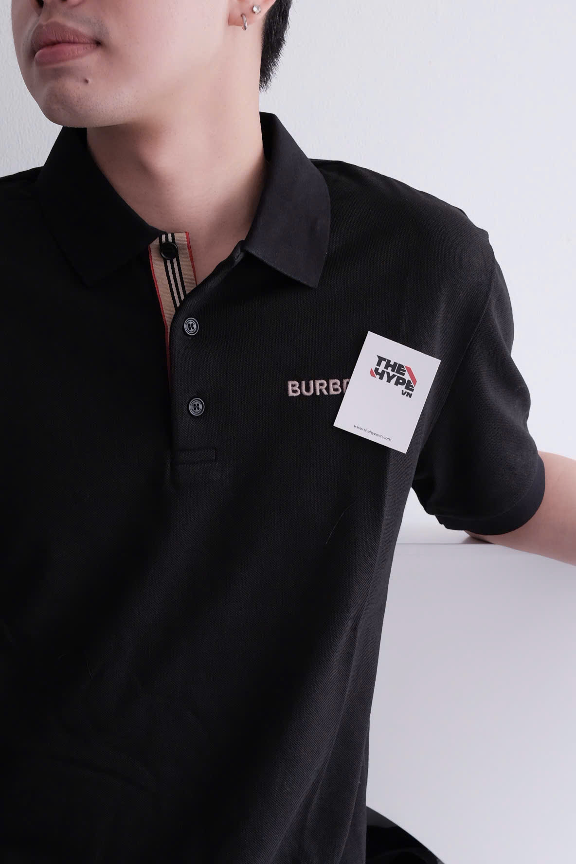 ÁO POLO BURBERRY BBR HALTFORD (BLACK)