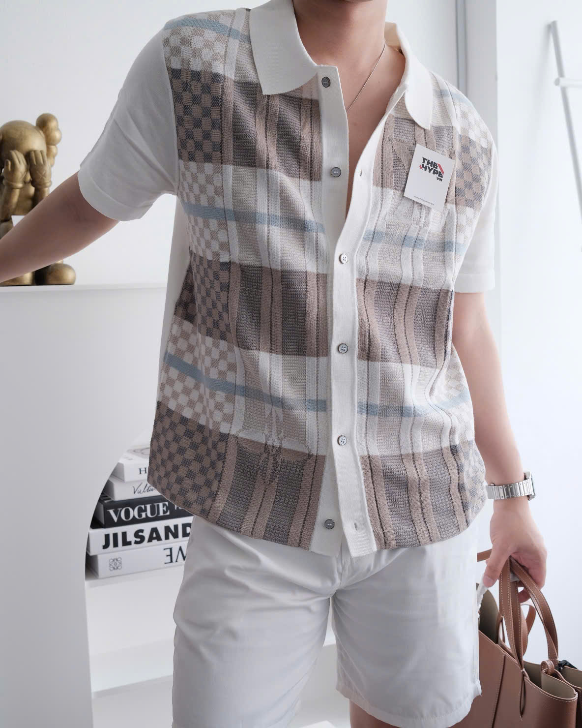 ÁO POLO LOUIS VUITTON GRAPHIC SHORT-SLEEVED (CREAMY)