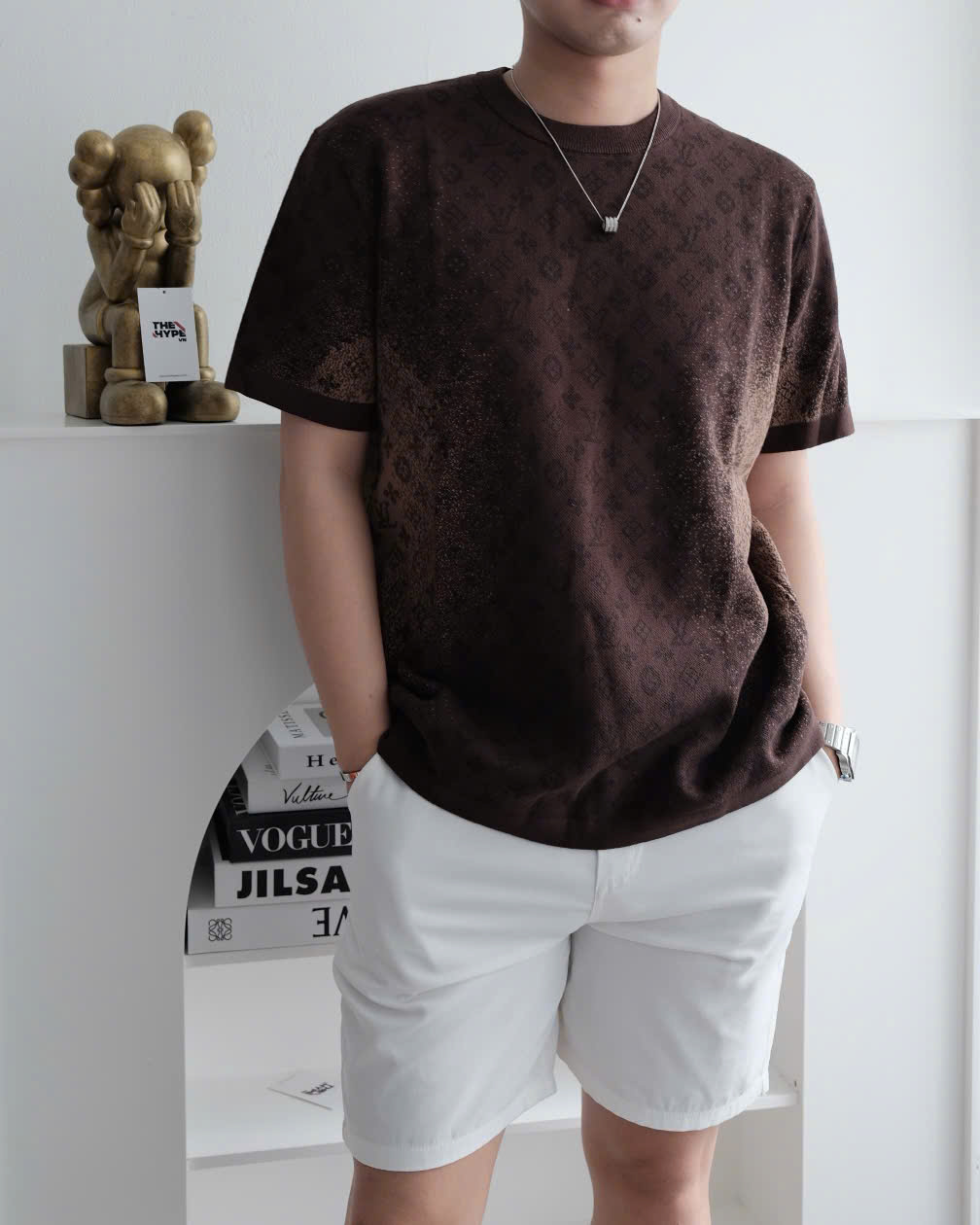 ÁO THUN LOUIS VUITTON LV DAMIER (BROWNIE)