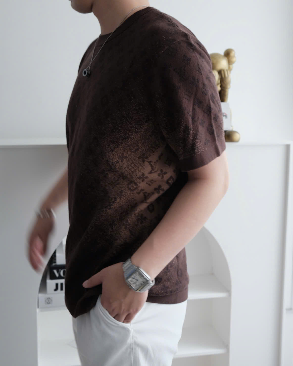 ÁO THUN LOUIS VUITTON LV DAMIER (BROWNIE)