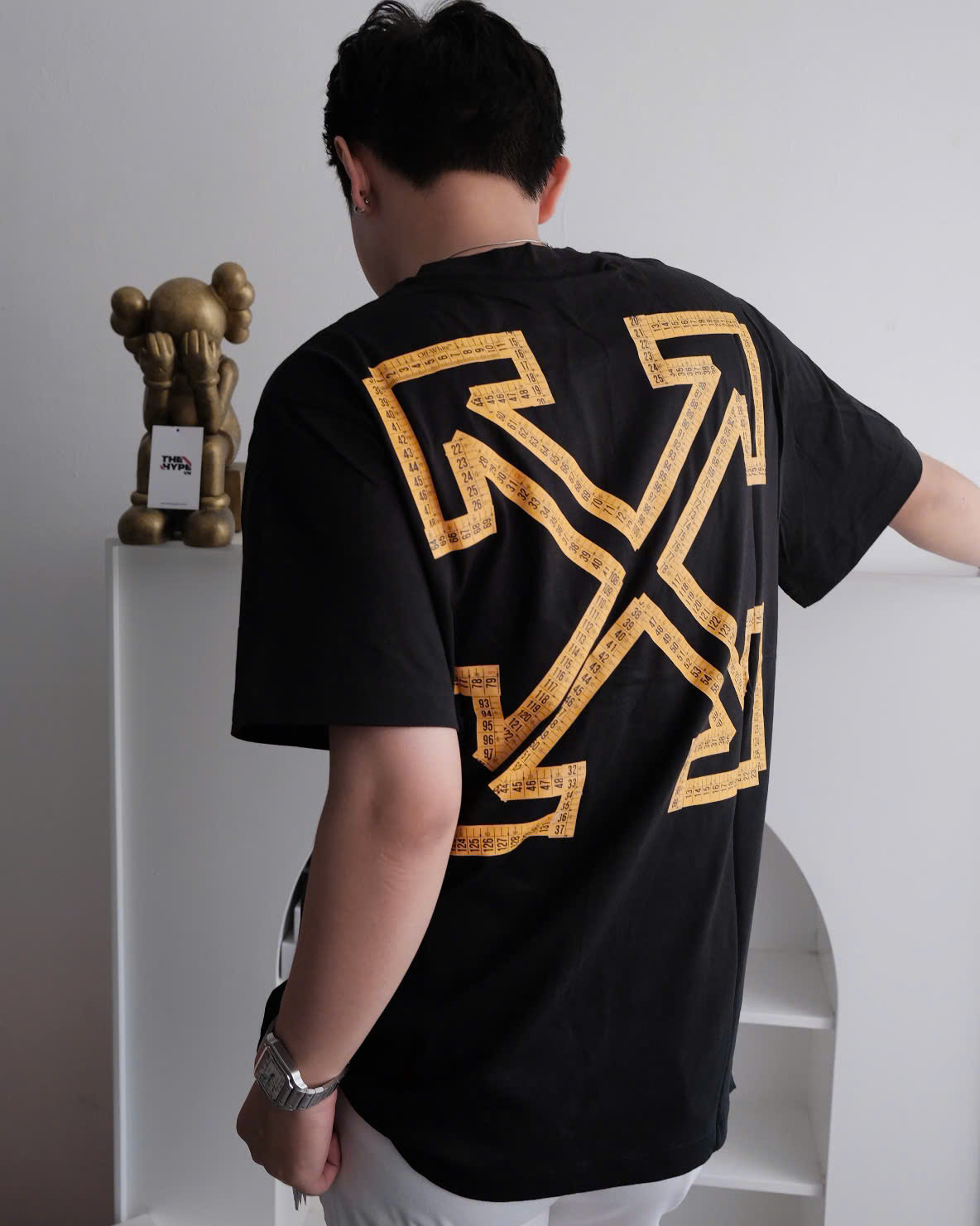 ÁO THUN OFF WHITE OW TAPE SKATE (BLACK)