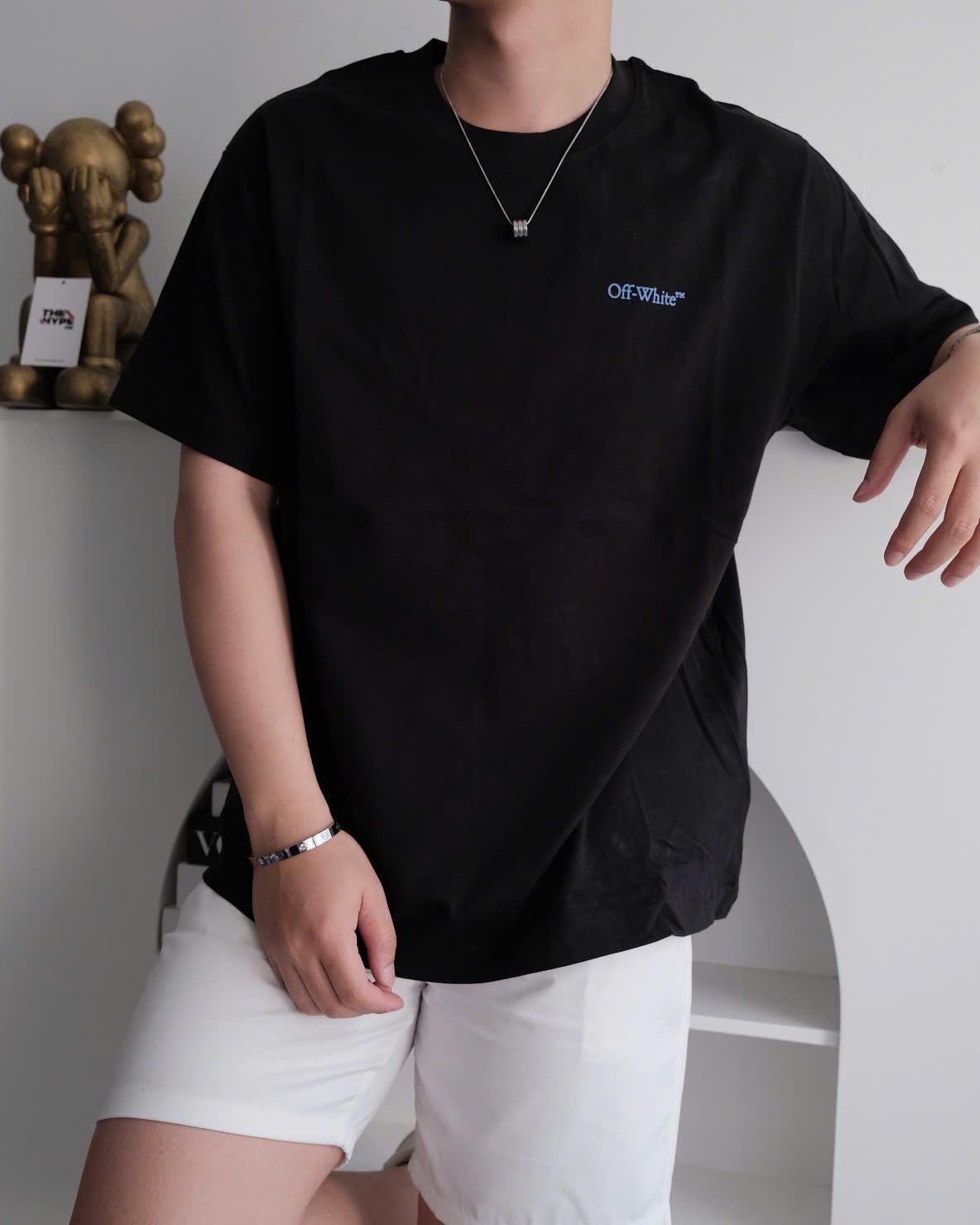 ÁO THUN OFF WHITE BABER SKATE ( BLACK)