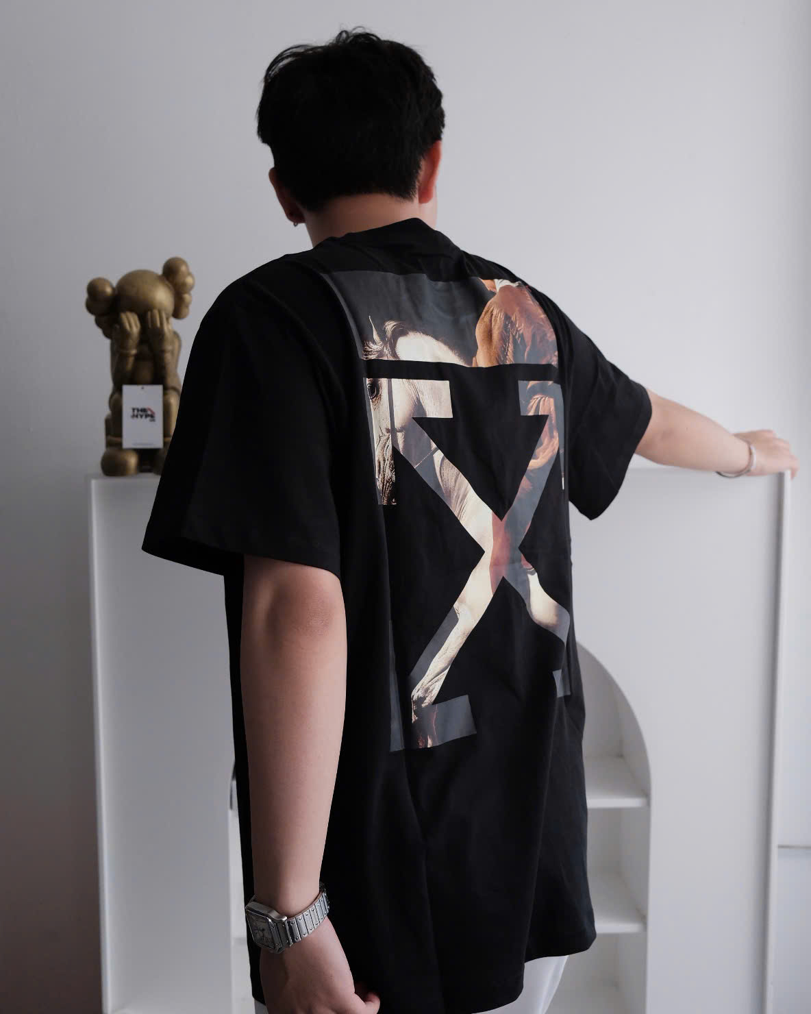 ÁO THUN OFF WHITE HORSE SS26 ( BLACK)