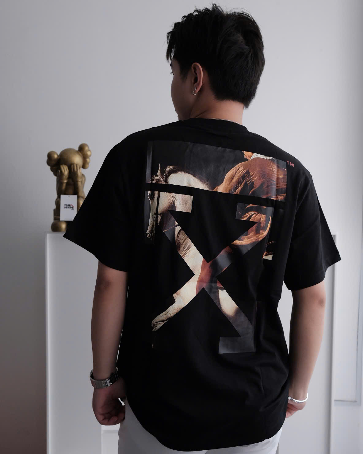 ÁO THUN OFF WHITE HORSE SS26 ( BLACK)