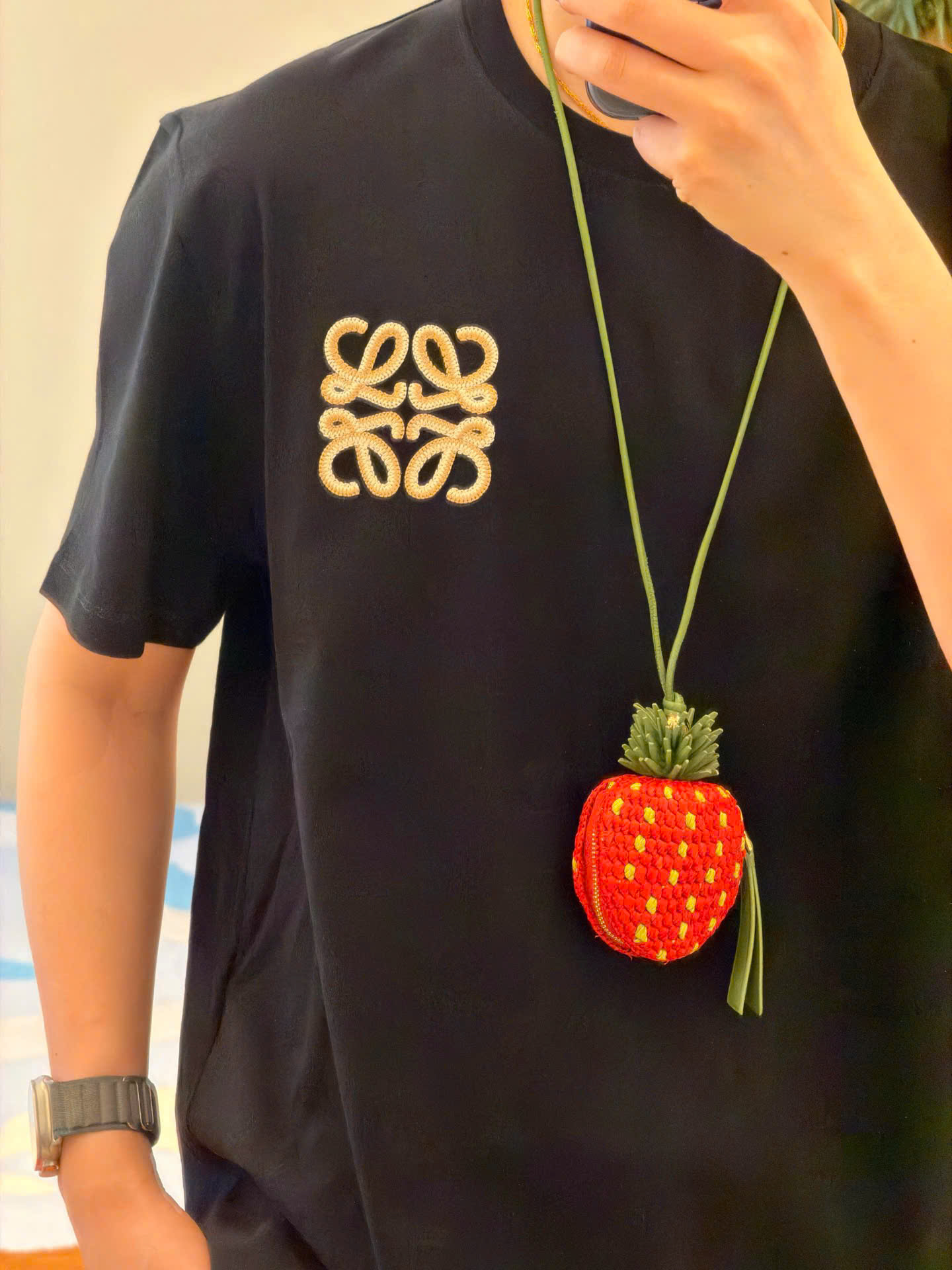 ÁO THUN LOEWE BOXY ANAGRAM LOGO (BLACK)