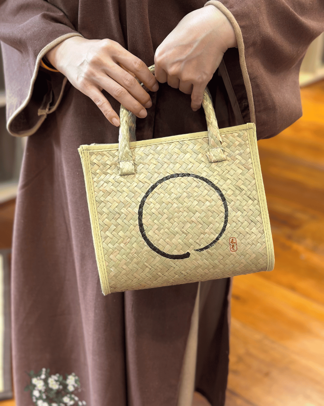 GIỎ LÁT VẼ TAY THỦ CÔNG