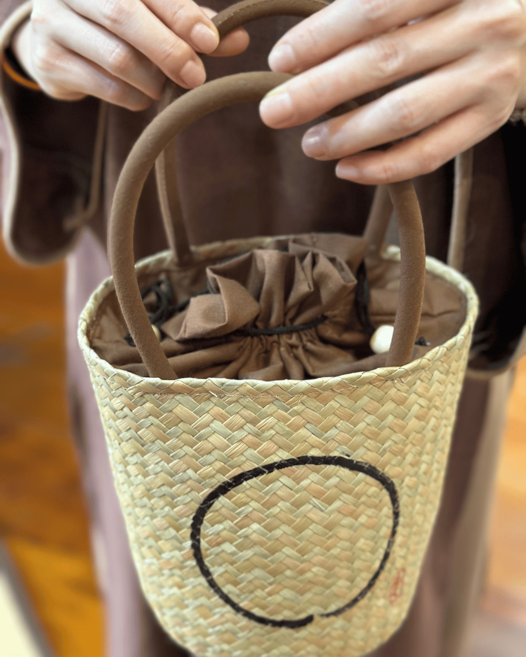 GIỎ LÁT VẼ TAY THỦ CÔNG