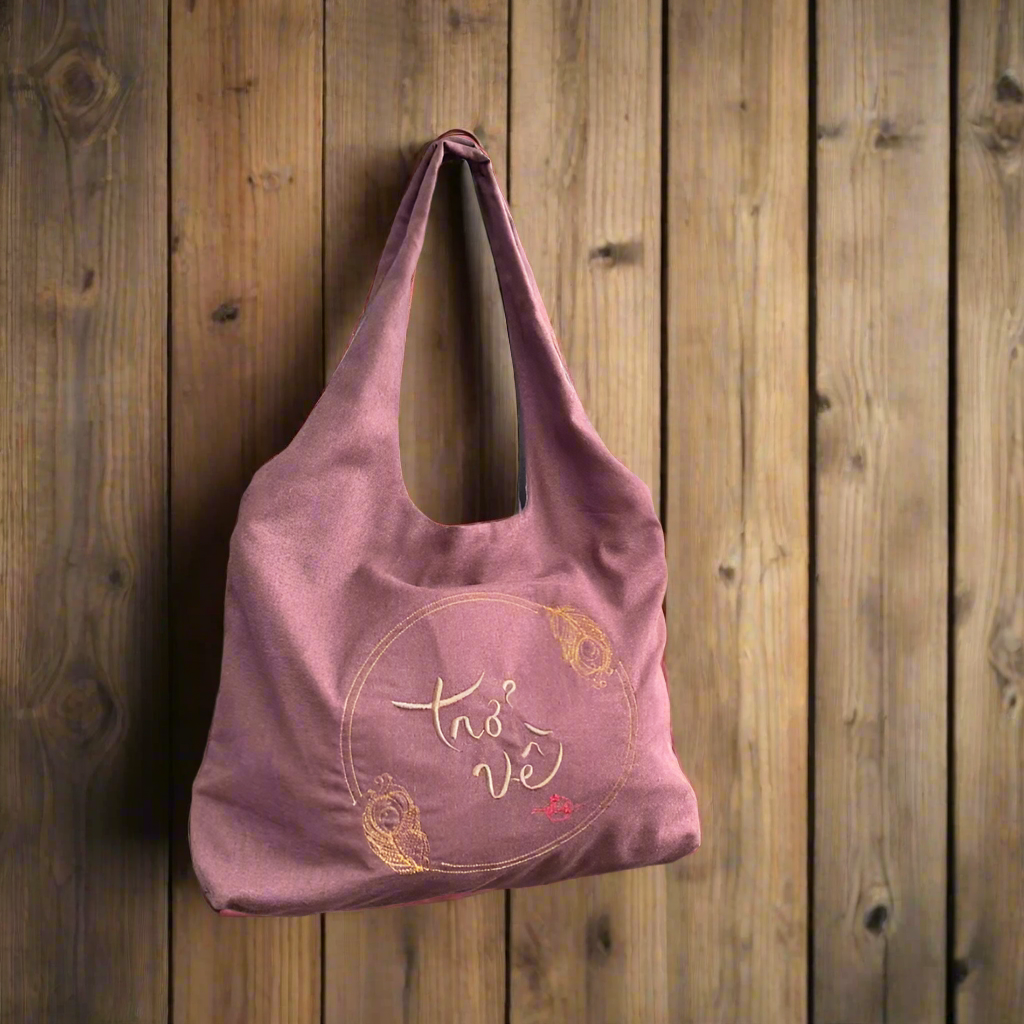 TÚI LINEN THÊU THƯ PHÁP