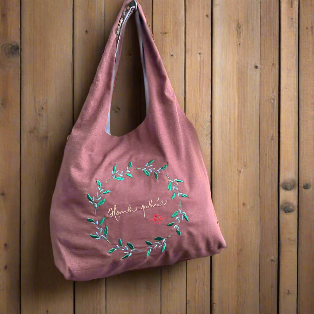 TÚI LINEN THÊU THƯ PHÁP