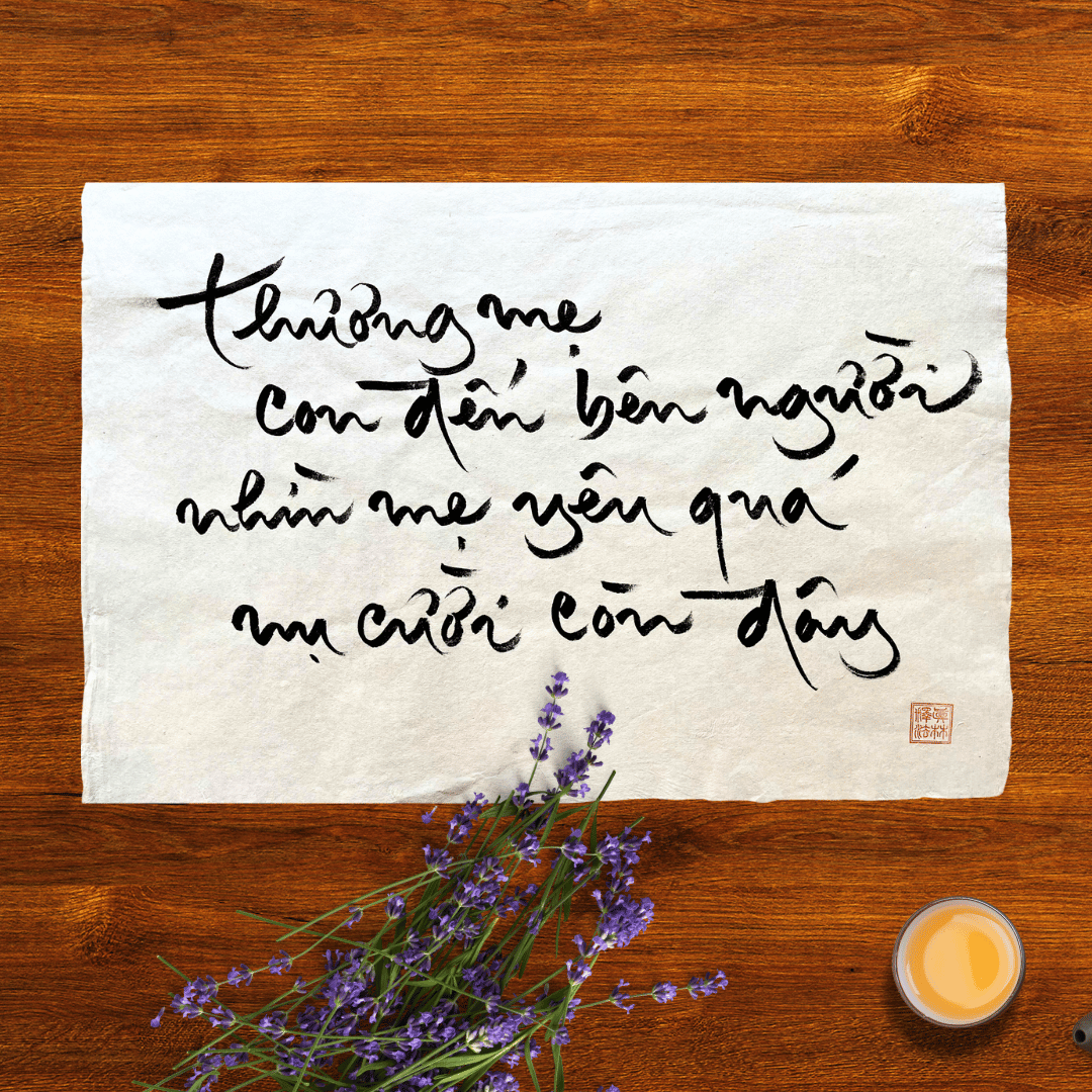 Thư Pháp gốc Tiếng Việt và Tiếng Anh 40x60