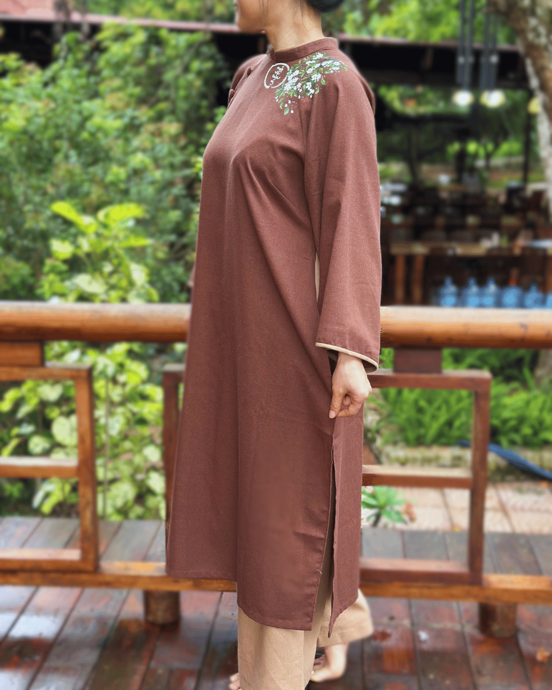 BỘ ÁO DÀI NẺO VỀ CỦA Ý - VẼ TAY THỦ CÔNG