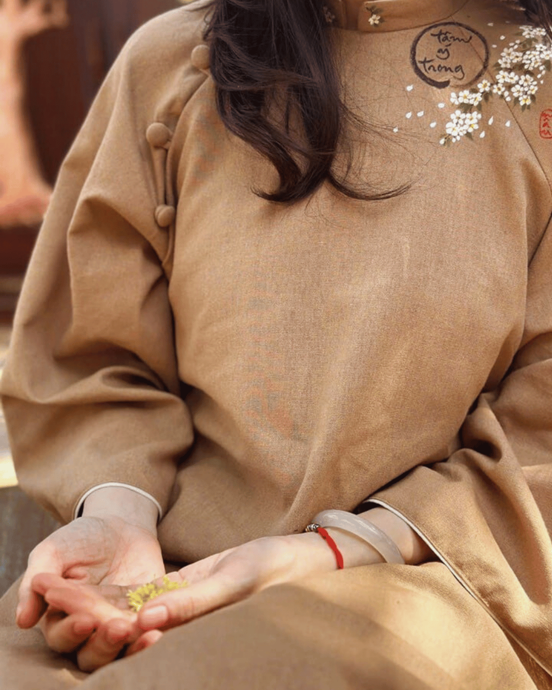 BỘ ÁO DÀI NẺO VỀ CỦA Ý - VẼ TAY THỦ CÔNG