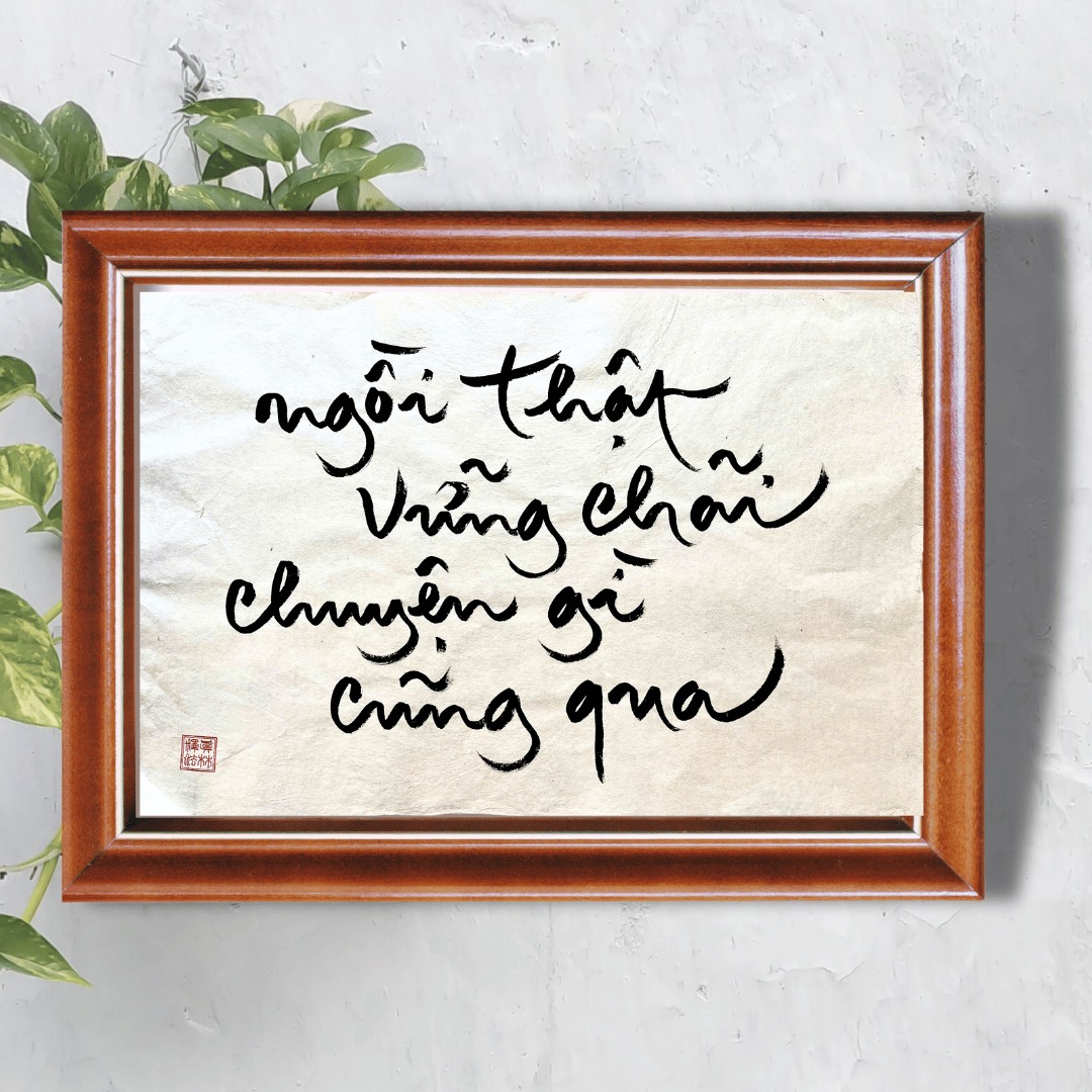 Thư Pháp gốc Tiếng Việt và Tiếng Anh 40x60