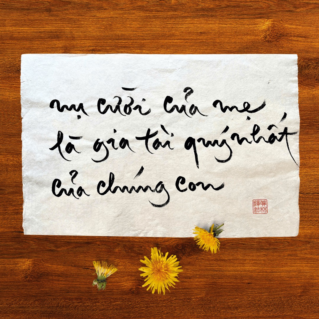 Thư Pháp gốc Tiếng Việt và Tiếng Anh 40x60