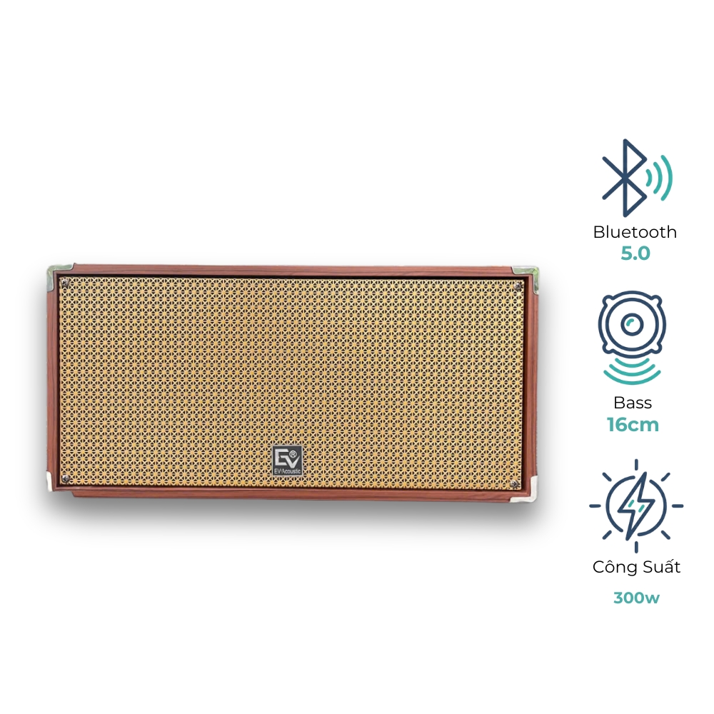 EV Acoustic | EV-268 | Loa Karaoke Xách Tay | 2 Bass 16 | Công Suất 300W