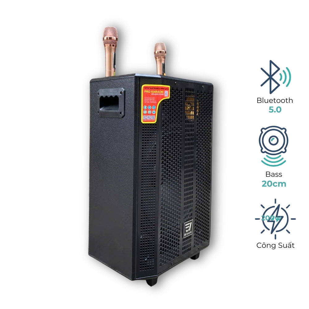 Loa Karaoke Xách Tay EV-419 EV Acoustic | Công Suất 600W | Bass 40cm