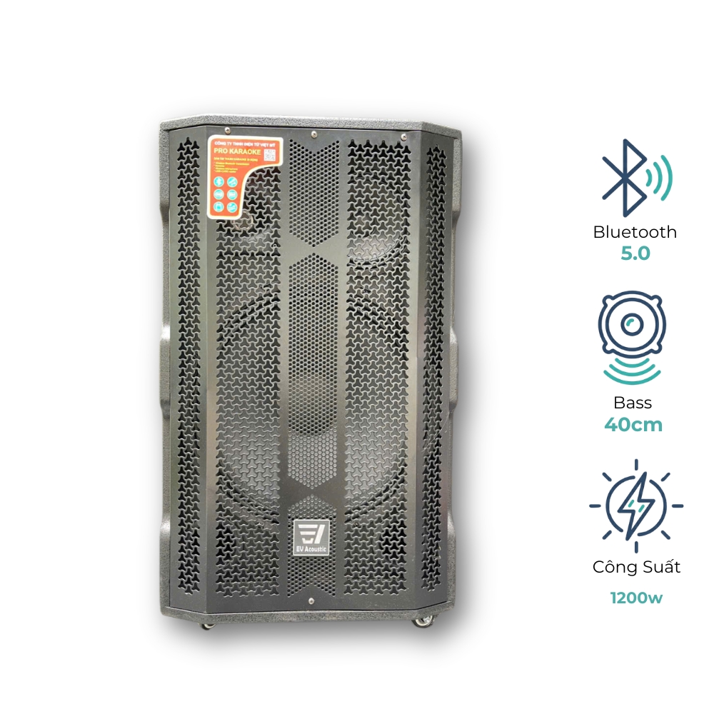 EV Acoustic | EV-488 | Loa Xách Tay Karaoke | Bass 40Cm | Công Suất 1200W