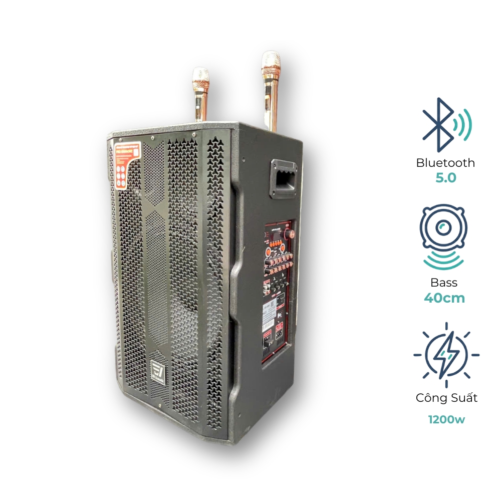 EV Acoustic | EV-488 | Loa Xách Tay Karaoke | Bass 40Cm | Công Suất 1200W