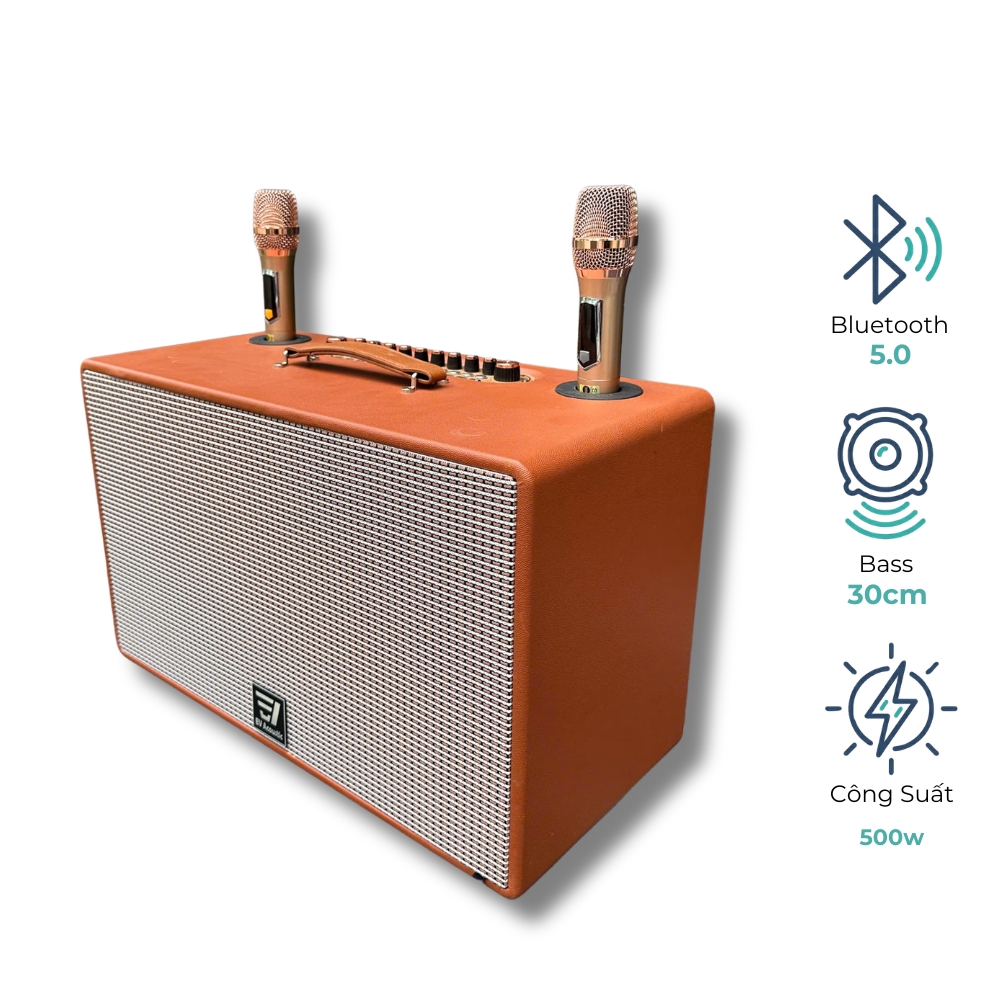 Loa Xách Tay Karaoke Ev-730 | Bass 30 Gân Xếp | Công Suất 500W