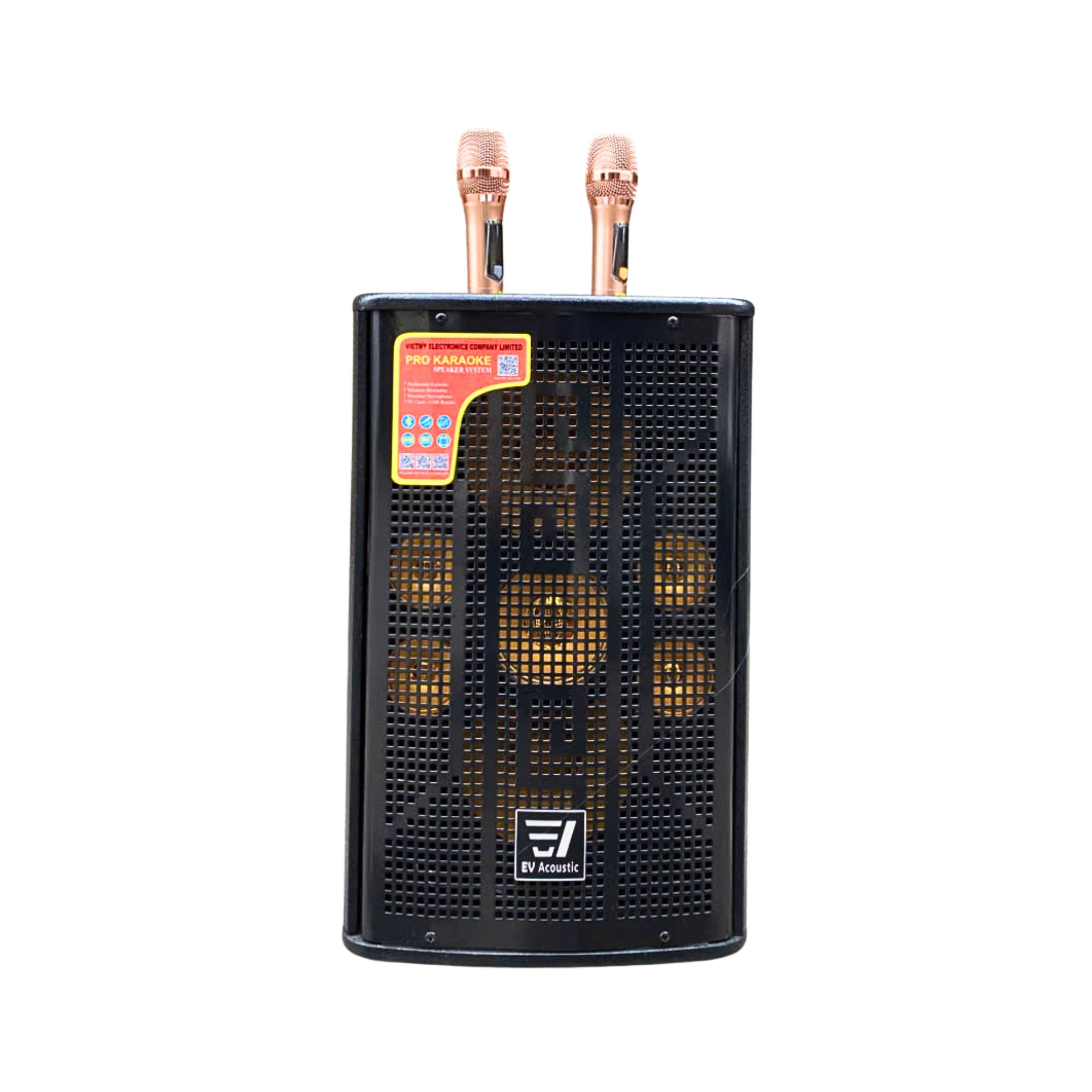 Loa Karaoke Xách Tay EV-286 | Công Suất 500W | 2 Bass 20Cm