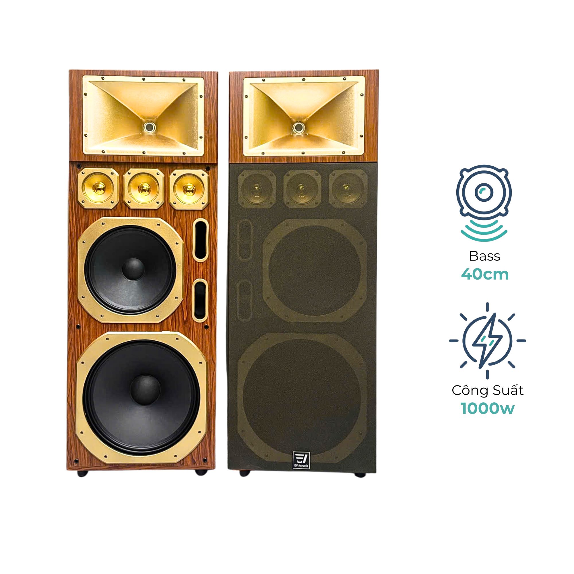 Loa Cây Karaoke EV Acoustic G915 Bass 40cm Công Suất 1000W Âm Thanh Mạnh Nội Thất Cao Cấp